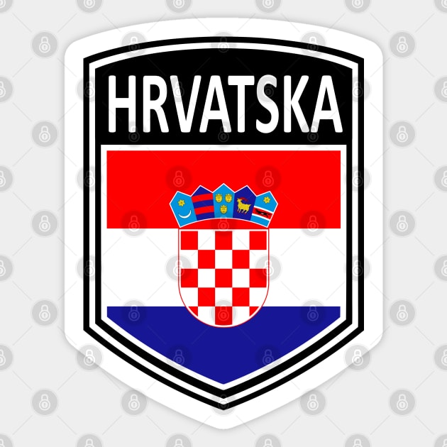 Flag Shield - Hrvatska Sticker by Taylor'd Designs